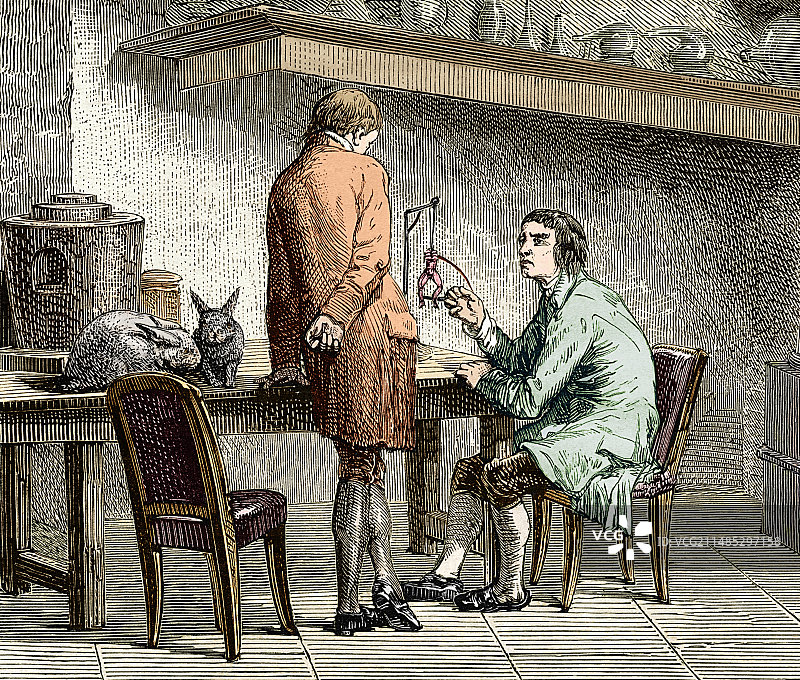 1798年巴黎的哈雷和冯·洪堡图片素材