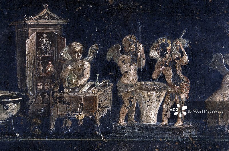 罗马壁画：香水生产场景图片素材