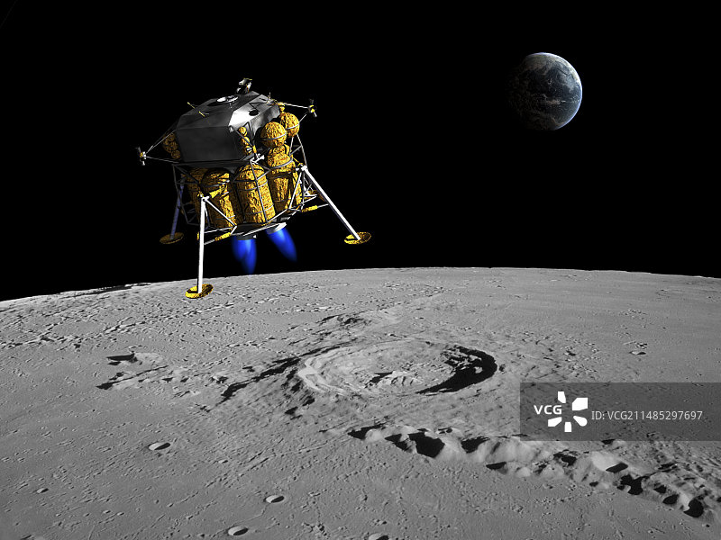 月球着陆器艺术作品图片素材