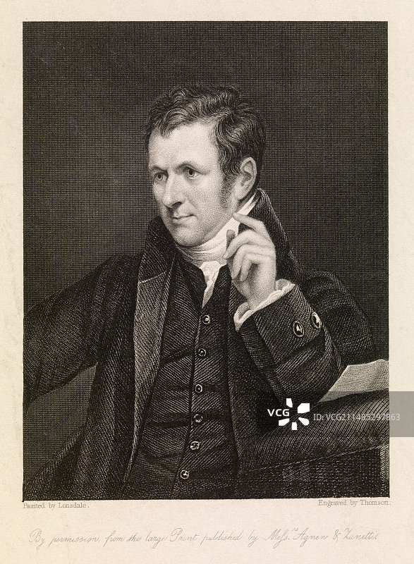 汉弗莱·戴维爵士,英国化学家图片素材