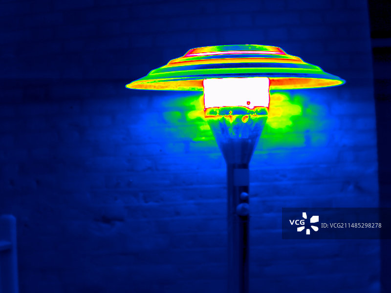 庭院取暖器，热像图图片素材