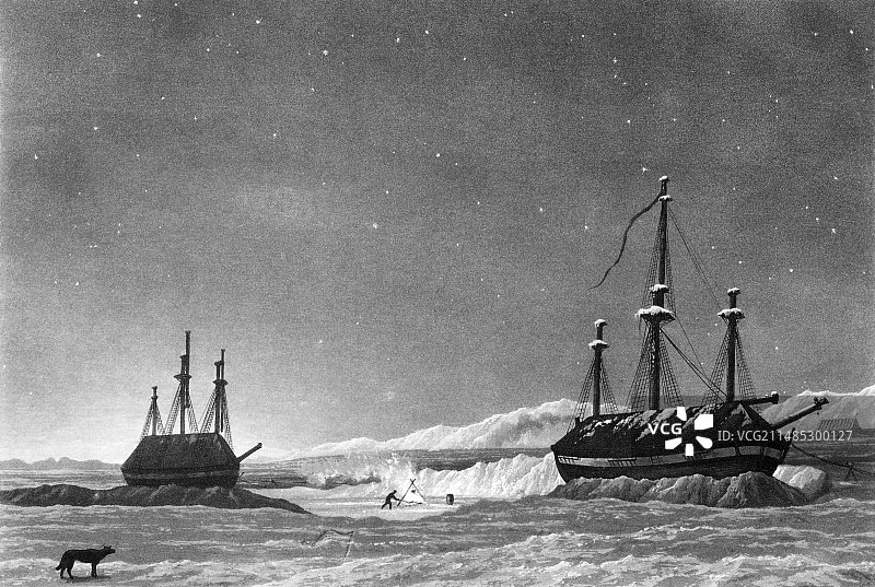 帕里第一次北极探险，1819-1820年图片素材