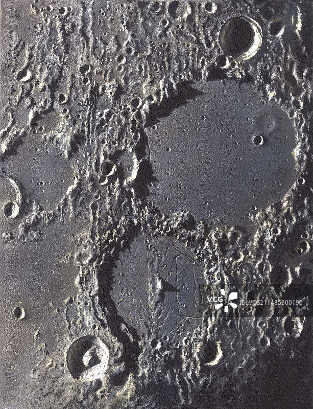 托勒密和阿方索环形山艺术图图片素材