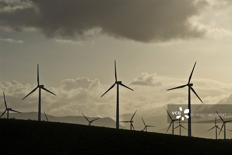 美国加利福尼亚州的风力涡轮机图片素材