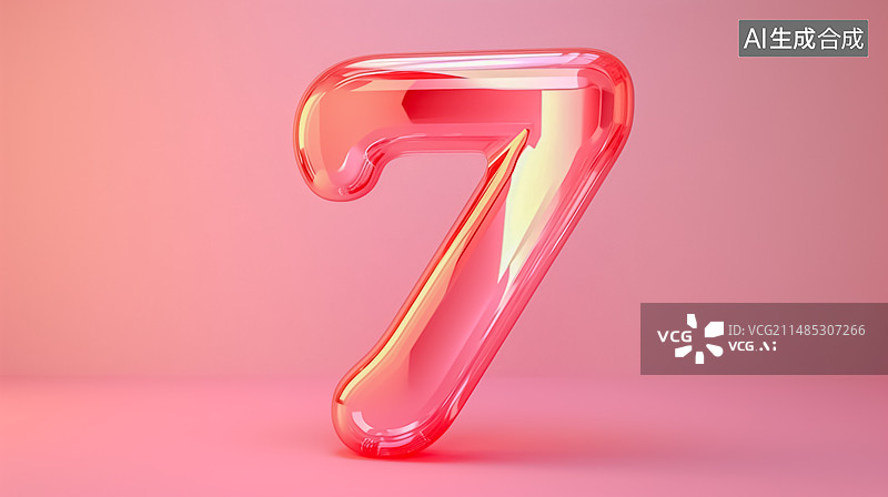 【AI数字艺术】数字 7 3D图片素材