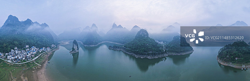 广西南宁上林县大龙湖风光图片素材