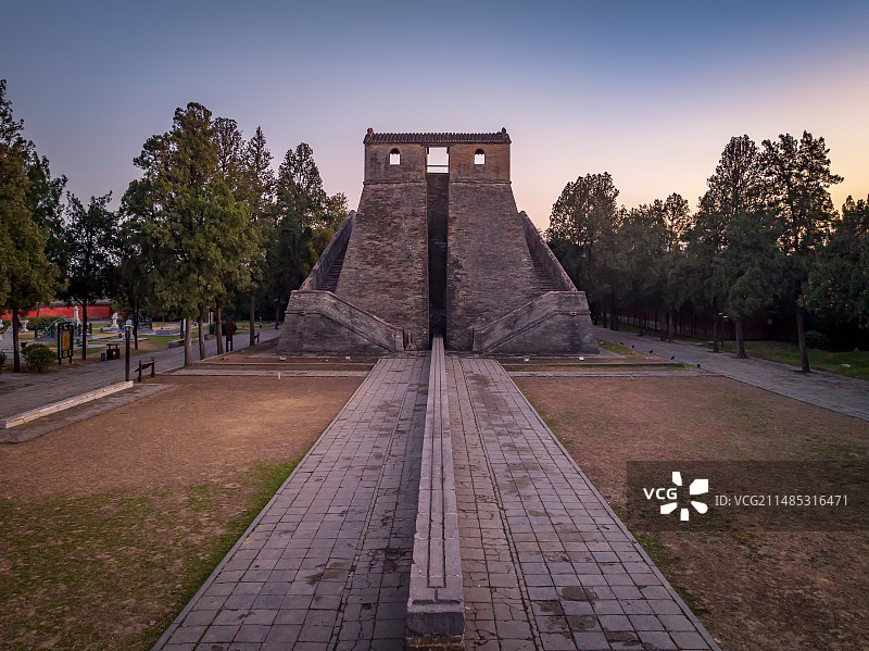 河南登封观星台航拍图片素材