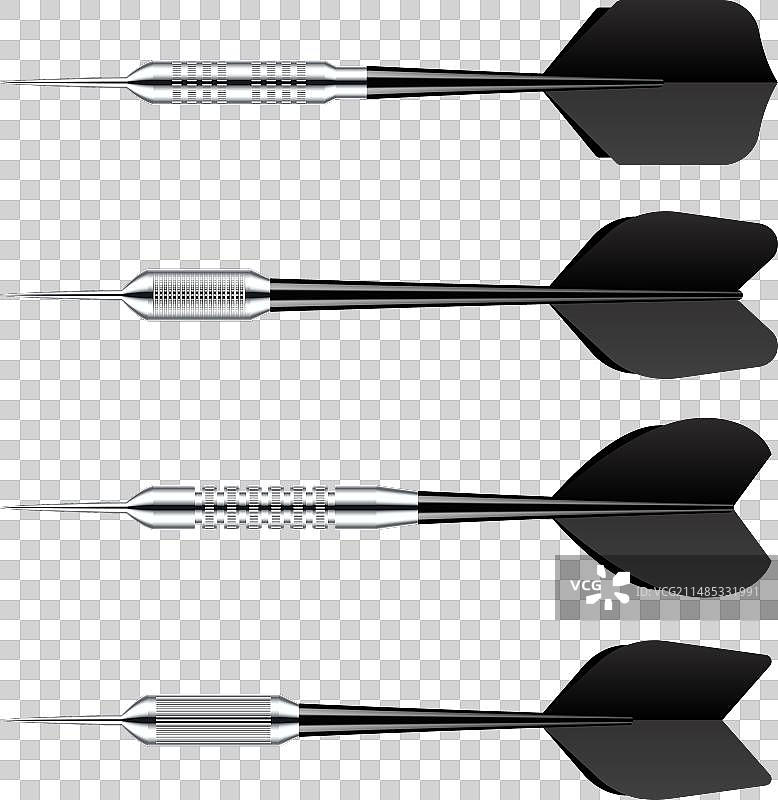 黑色金属箭头的飞镖图片素材