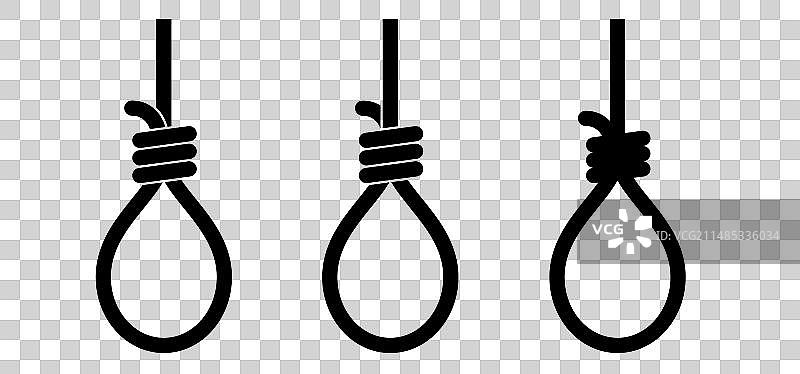 带绳索套的绞刑架图片素材