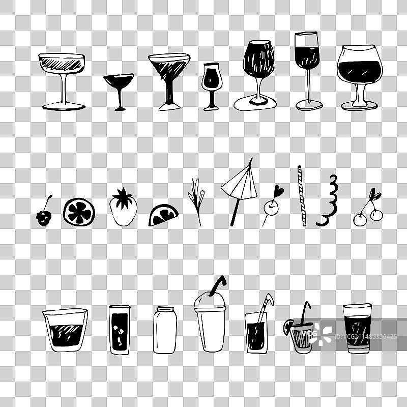 鸡尾酒水果杯图片素材