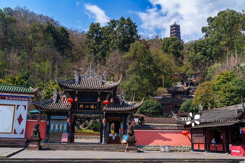 都江堰玉垒山公园图片素材