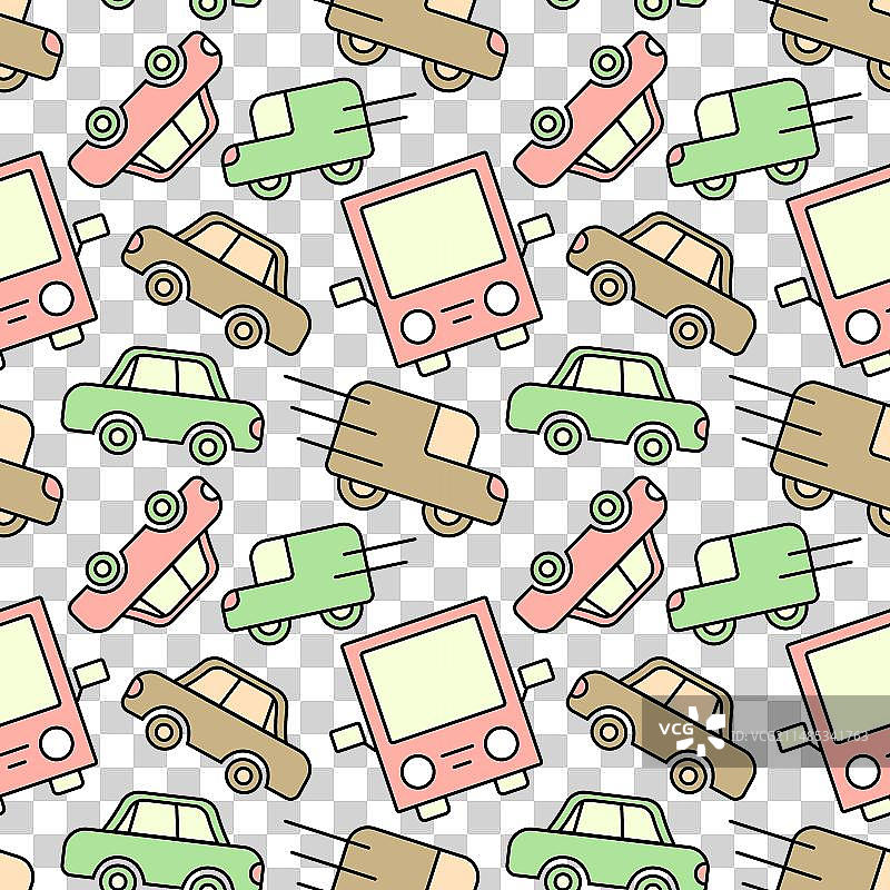 公共和私人汽车及巴士图案图片素材