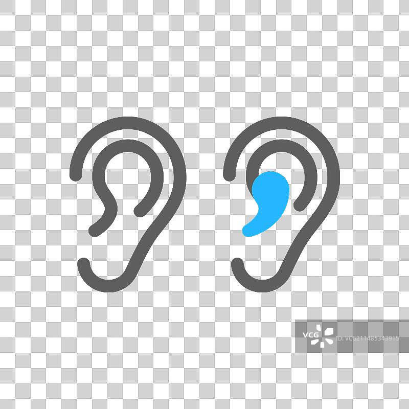 耳朵和助听器图标图片素材