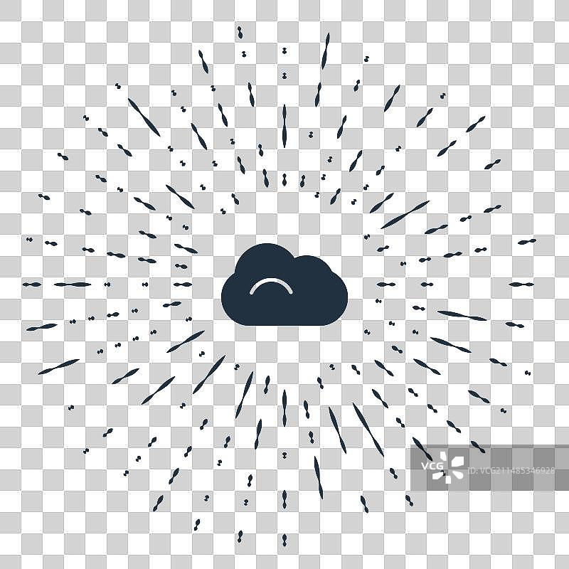 米色背景上的灰色云朵图标图片素材