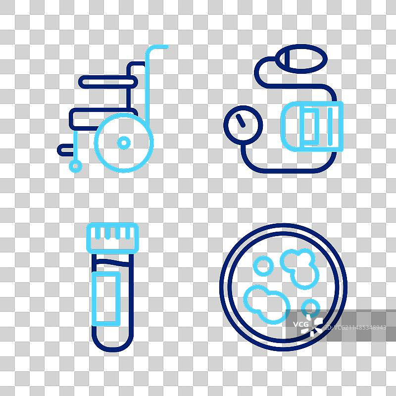 含细菌的培养皿血液试管系列图片素材