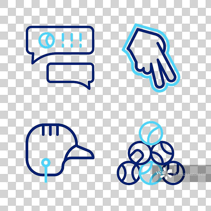 棒球头盔手套对话框图片素材