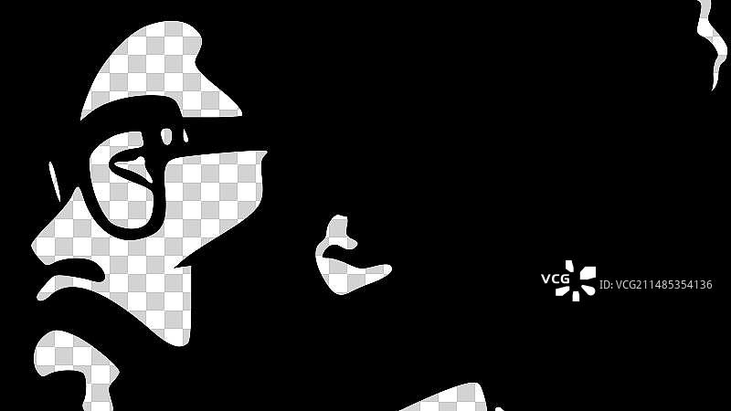 黑人历史主题简约剪影图片素材