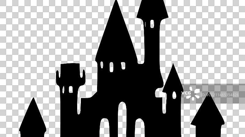 城堡 - 黑白图片素材