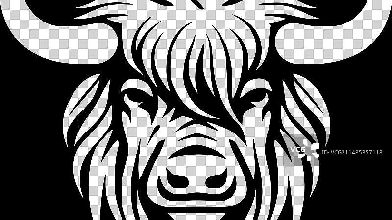 高地牛 - 简约的简单轮廓图片素材