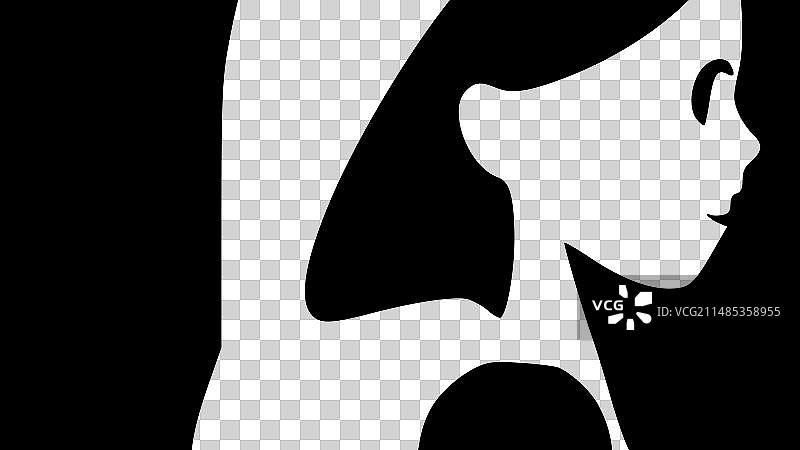 极简母亲剪影图片素材