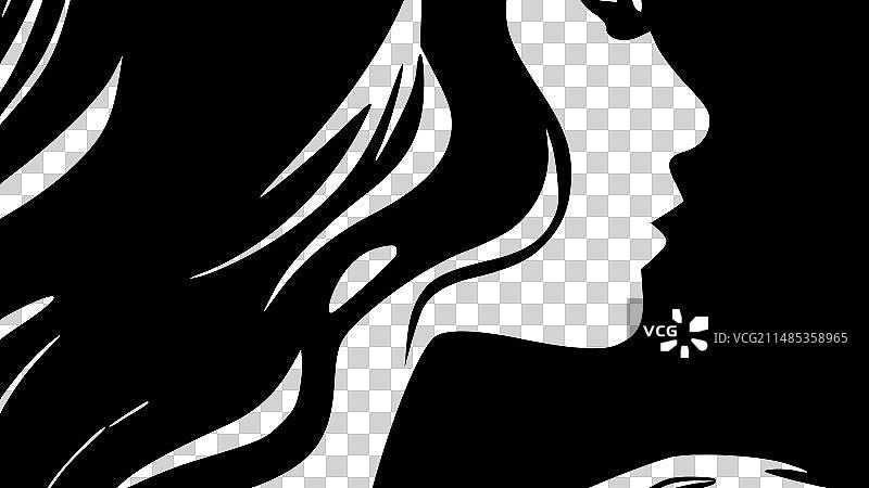 极简母亲剪影图片素材