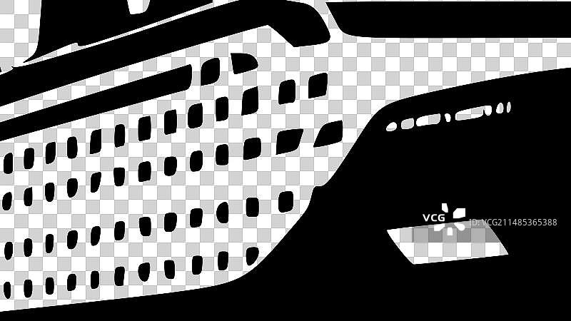 邮轮 - 简约扁平风logo图片素材