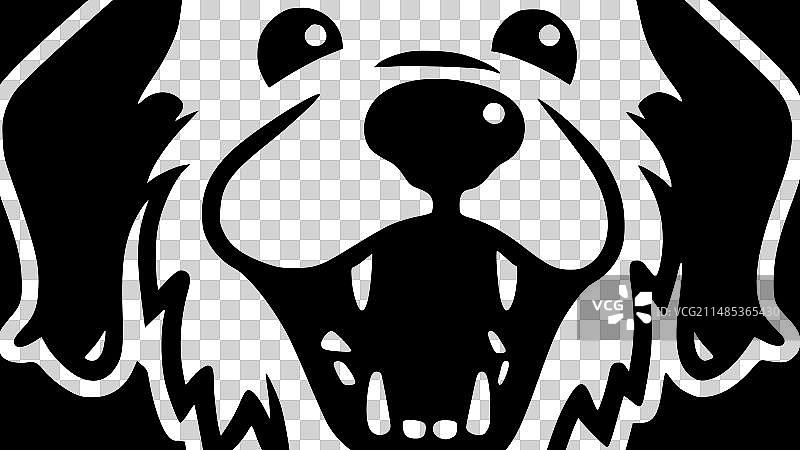 狗-极简主义和扁平的标志图片素材