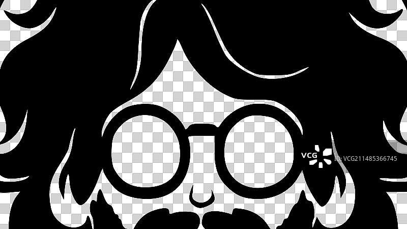 嬉皮士黑白风格图片素材