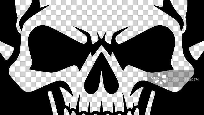 骷髅-高品质的标志-理想的t恤图片素材