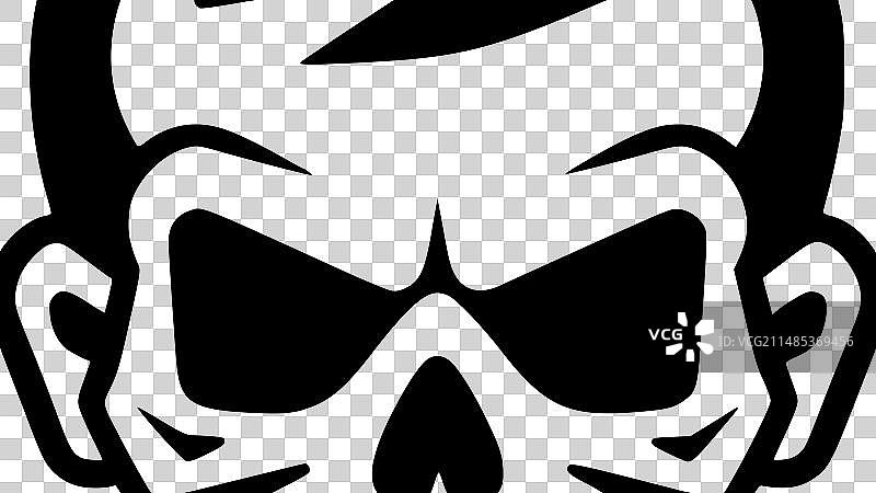 骷髅-极简主义和简单的轮廓图片素材