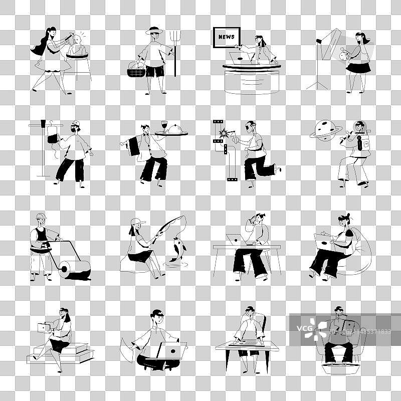 职业人士图标合集图片素材