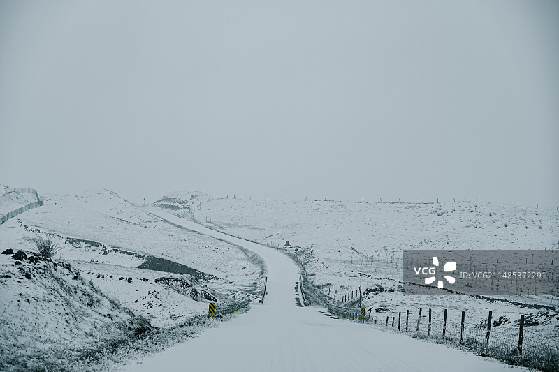 雪中的鄂托克前旗图片素材