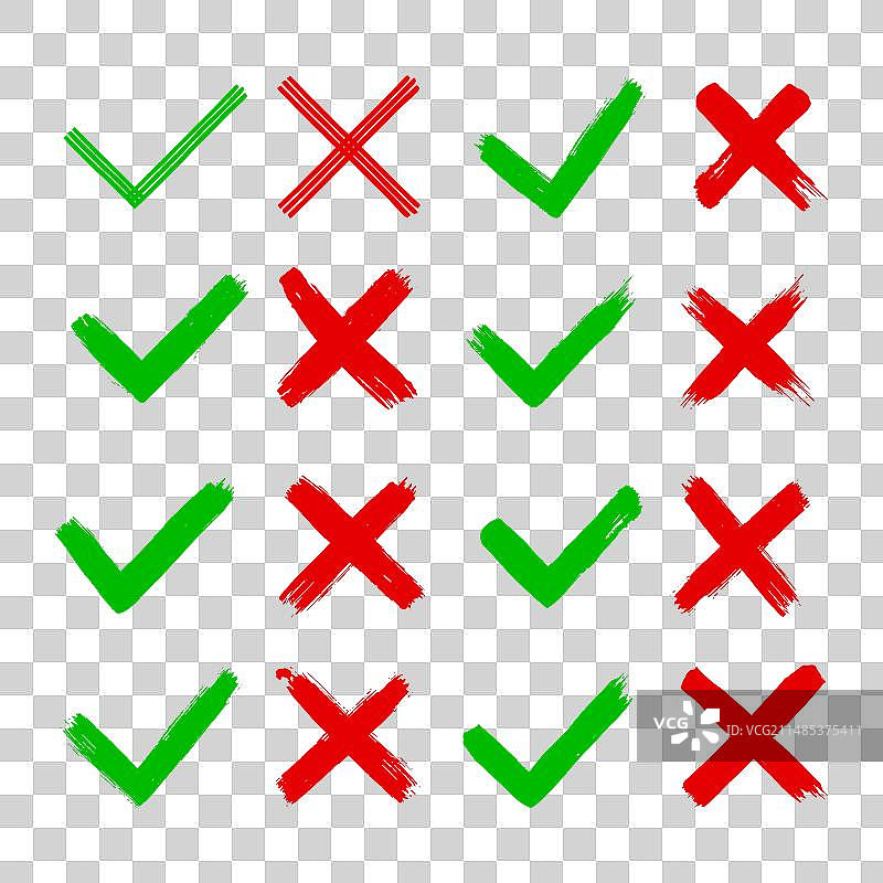 笔刷笔触绘制的脏乱Grunge风格交叉X图片素材