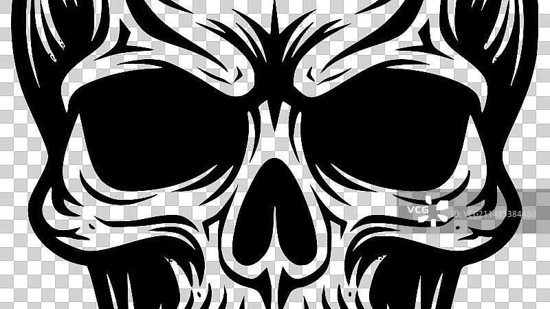 骷髅-高品质的标志-理想的t恤图片素材