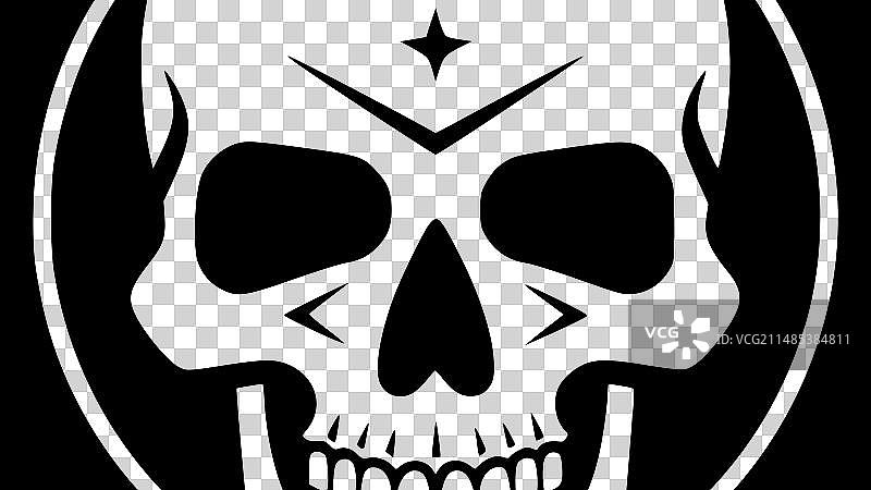 骷髅-高品质的标志-理想的t恤图片素材
