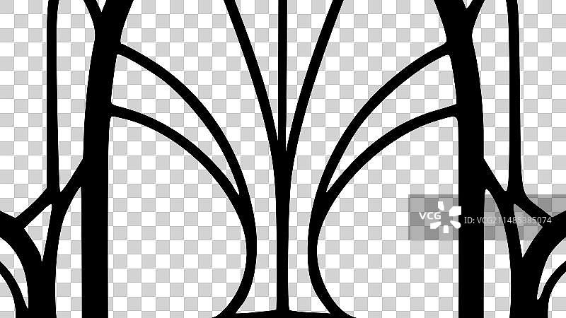 彩色玻璃 - 简约剪影图片素材