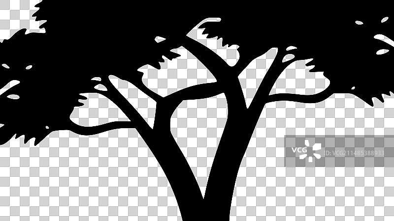 非洲 - 简约扁平风格Logo图片素材