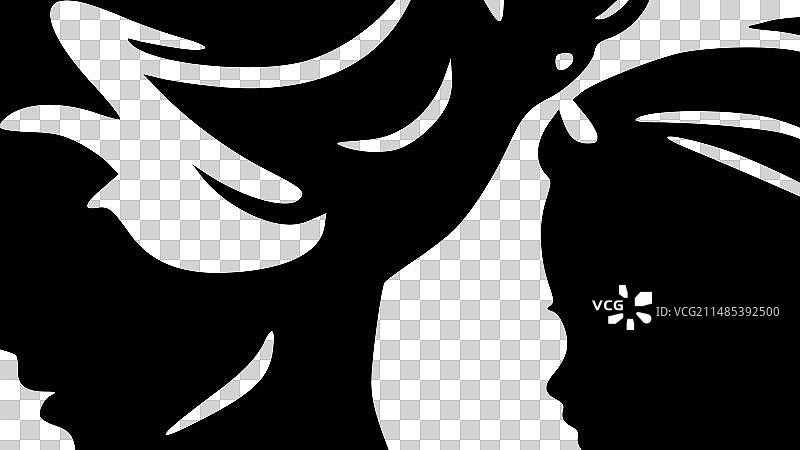 母亲主题的扁平风极简logo图片素材