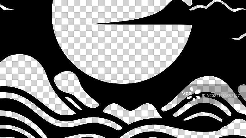 海洋极简主义扁平风格标志图片素材