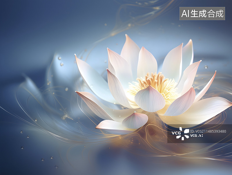 【AI数字艺术】禅意荷花图片素材