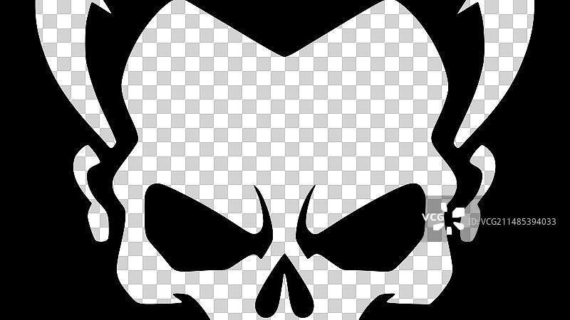 骷髅-极简主义和简单的轮廓图片素材