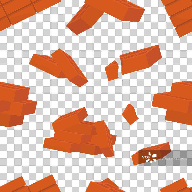 卡通扁平橙色积木图案图片素材