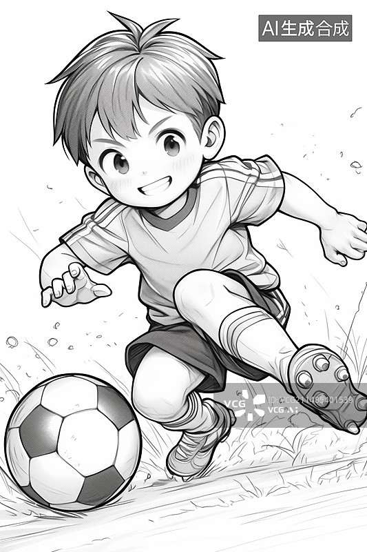 【AI数字艺术】教辅黑白线稿插画图片素材