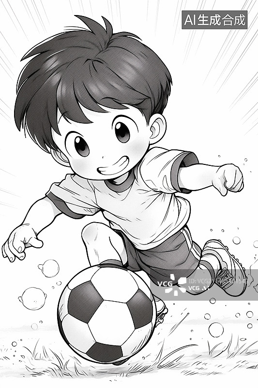 【AI数字艺术】教辅黑白线稿插画图片素材