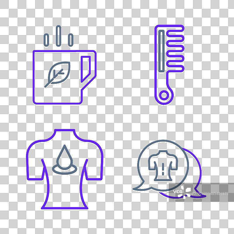 精油按摩发刷线性图标图片素材