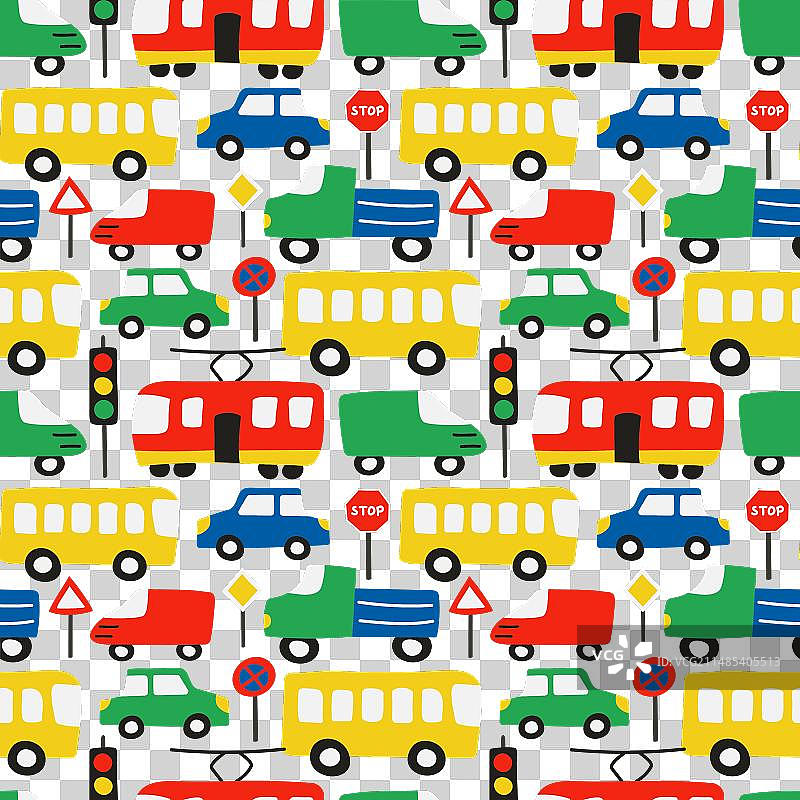 道路图案-汽车交通灯道路标志图片素材