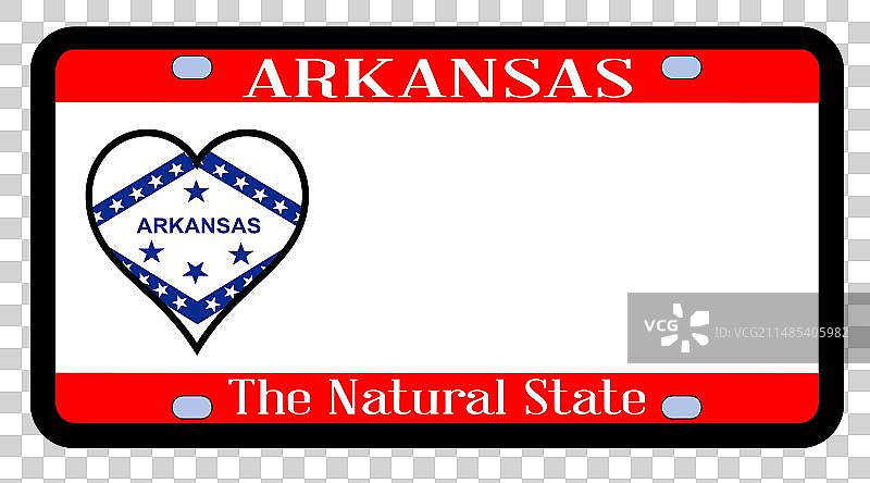 阿肯色州车牌图片素材