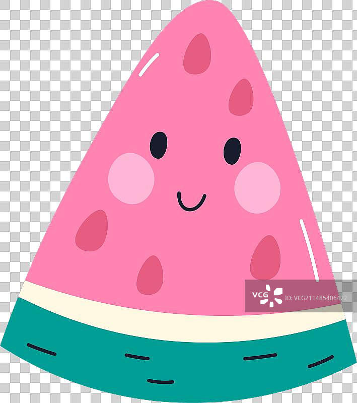 西瓜切片卡通形象图片素材