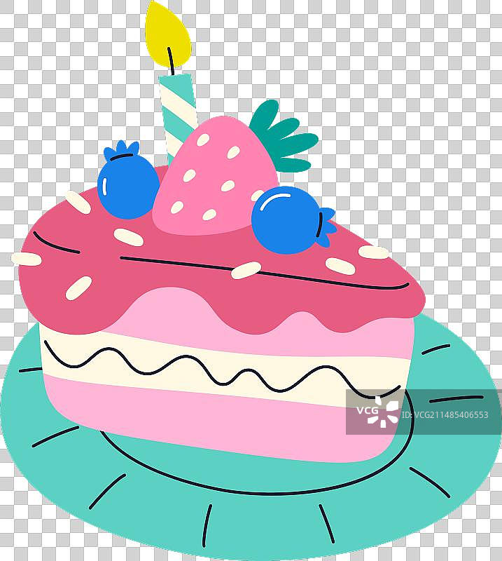 盘子里的生日蛋糕图片素材