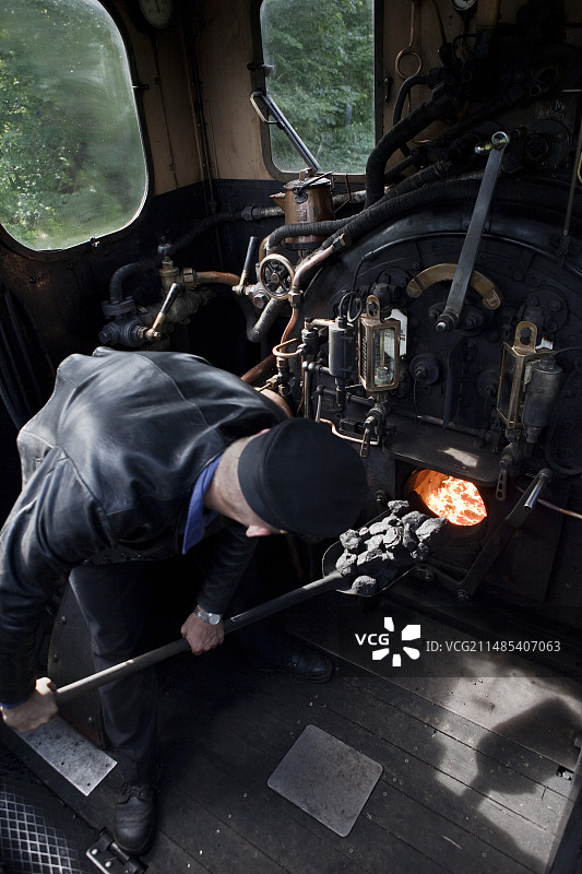 蒸汽机车司机图片素材